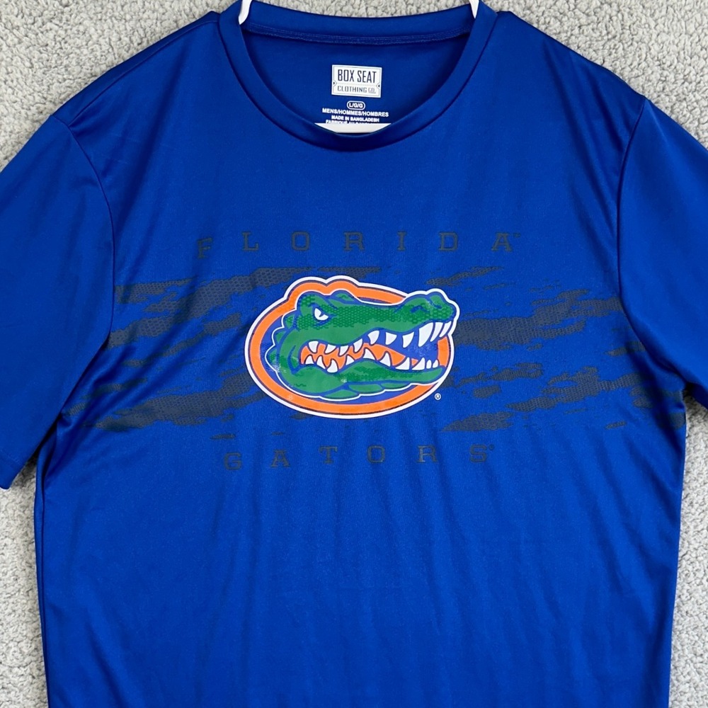 Florida‎ Gators T-Shirt Tee Men Large Blue Graphic Crewneck Box Seat Clothing Co
